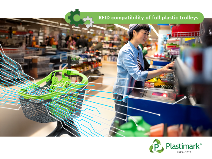 RFID et chariots pour les courses: pourquoi le plastique est le choix gagnant